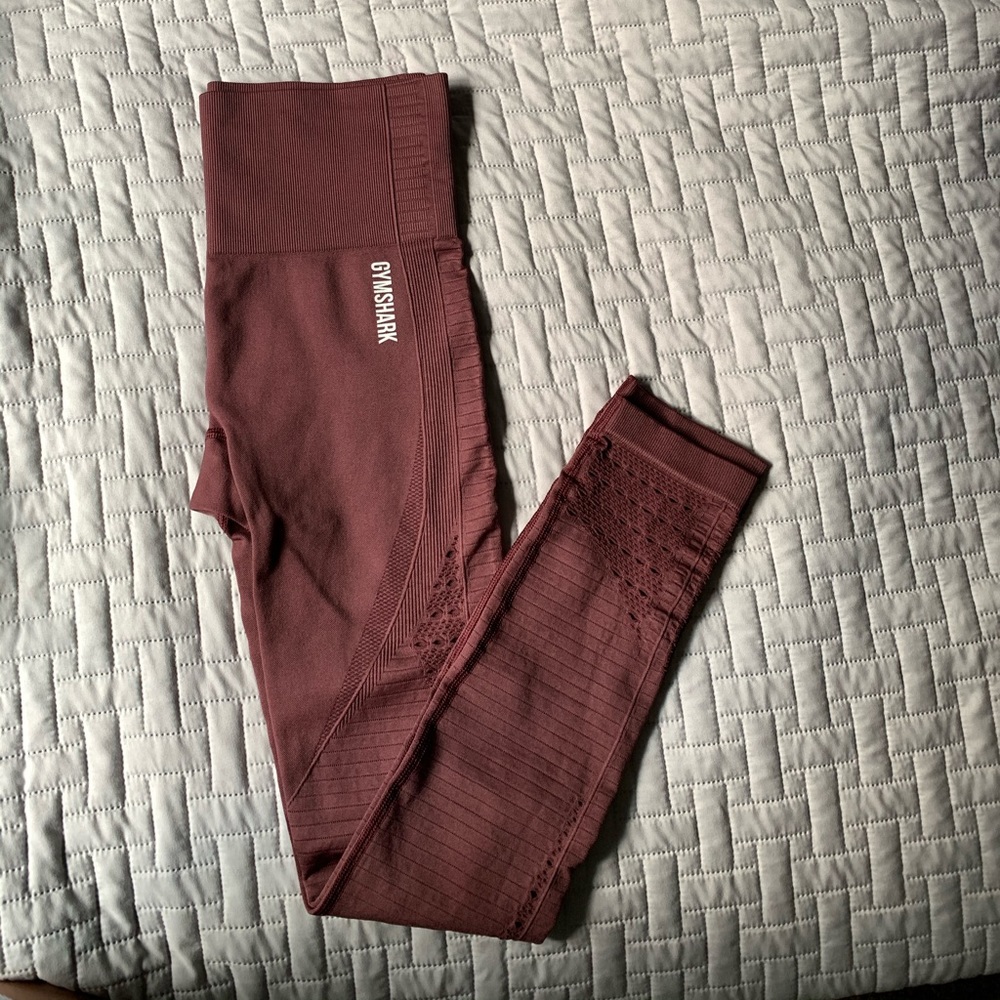 Gymshark Energy Seamless Leggings - Berry Red